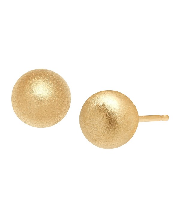 6 mm Satin Ball Stud Earrings in 14K Gold - CU183NCCHL9