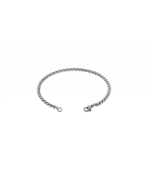 Women's Thin 3mm Wheat Chain Anklet- 316l Stainless Steel- 7in to 14in ...