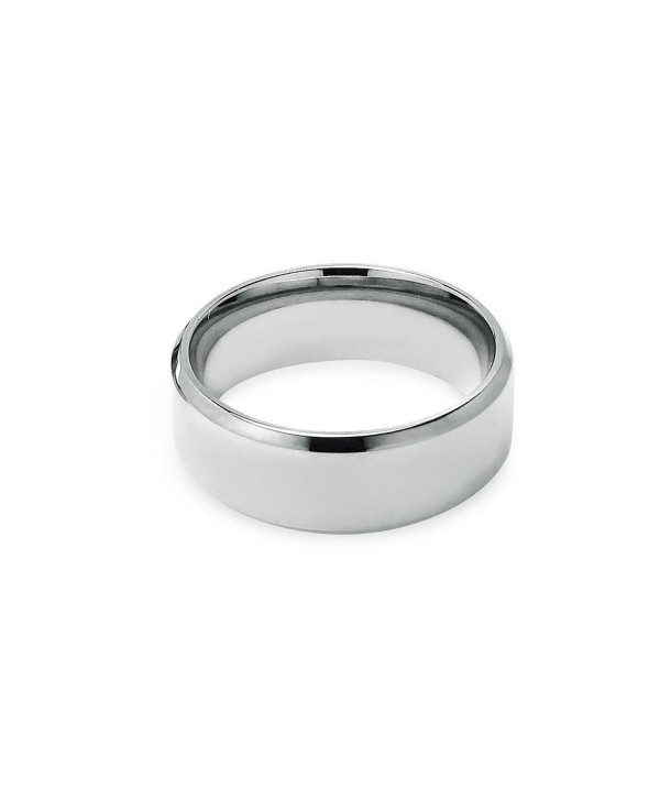 8mm Wedding Band for Men - Stainless Steel High Polish Comfort Fit Ring ...