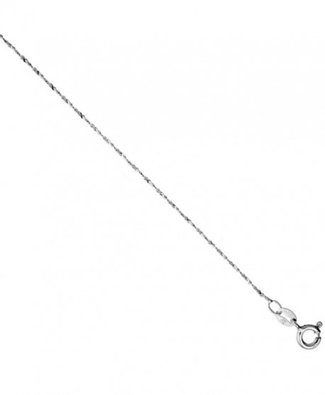 Sterling Silver Diamond Cut Twisted Serpentine Chain 1.1mm Very Thin ...