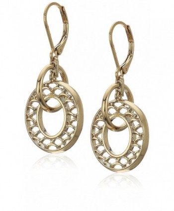 Napier Gold-Tone Orbital Drop Earrings - CD1856HLN6R