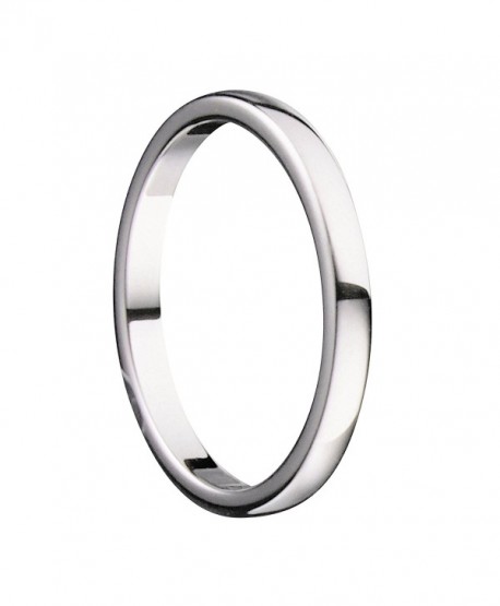MJ 2mm Tungsten Carbide Classic Wedding Ring Polished Band Thin ...