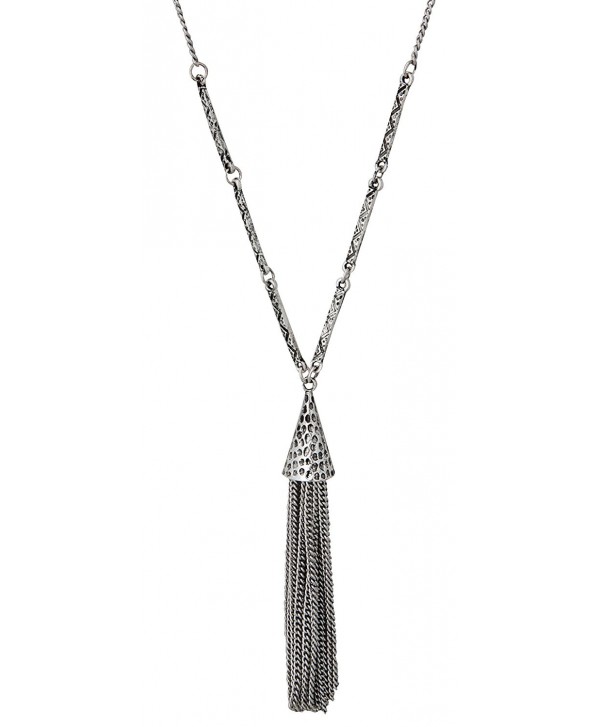Long Tassle Hammered Necklace | Collection - C112O65W8PK