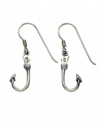 Sterling Silver Fish Hook French Wire Earrings - CX11B3I98KX