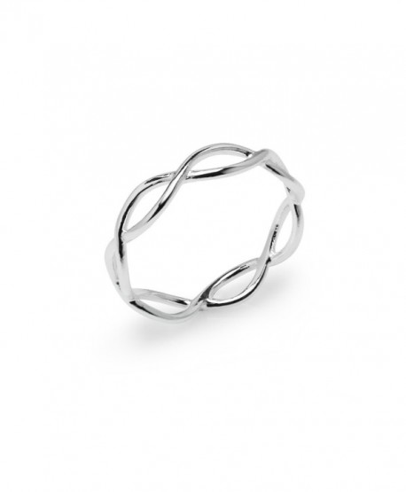 Sterling Silver Infinity Knot Ring - Comfort Fit Friendship Wedding ...