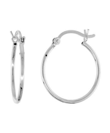 3 Pairs Sterling Silver Tube Hoop Earrings with Post-Snap Closure- 1mm ...