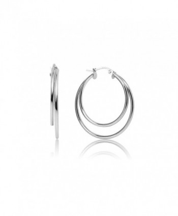 Sterling Silver Polished Click Top Earrings - "Sterling Silver: 30mm-1 1/5""" - CV187KLIQT7