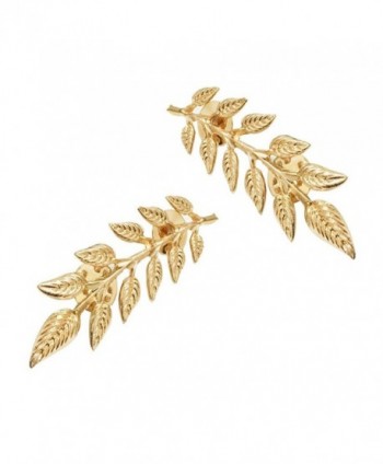 1 Pair Elegant Gold Wheat Leaf Suit Clip Collar Pin Brooch for Unisex ...