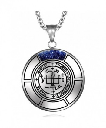 Sigil of Archangel Gabriel Magic Medallion Angel Amulet Blue Goldstone ...
