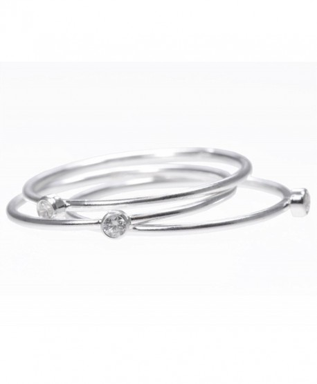 Stacking Rings White CZ Assorted Ring Sizes and Metals - sterling ...