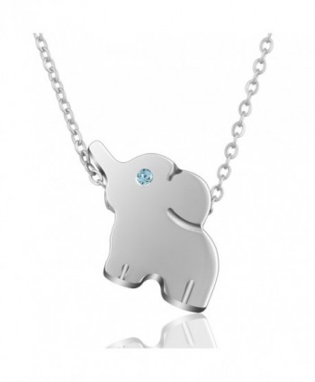 Lucky Elephant Pendant Necklaces Delicate Animal AEONSLOVE Every Day Jewelry for Women - C8186RZACX9